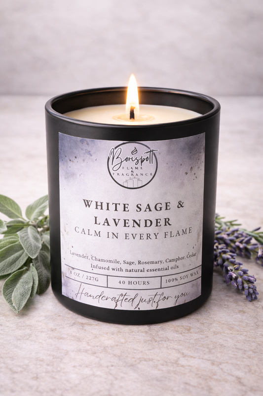 White Sage & Lavender - Calm in Every Flame